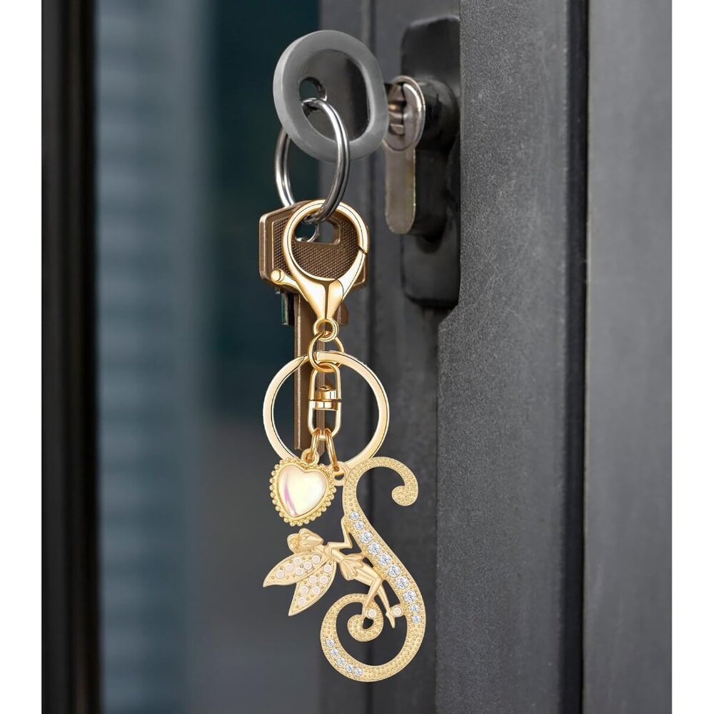 Personalized Gold Initial Keychain With Unique Fa… - image 5